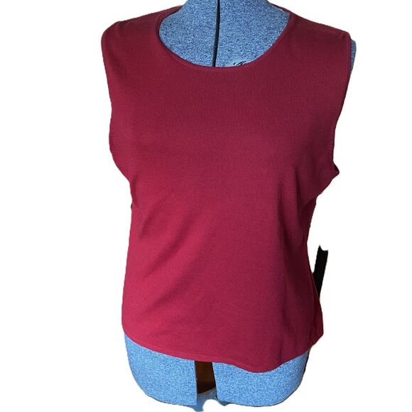 George ME Designs by Mark Eisen Silk Cashmere Blend Sweater Tank Size XL 16/18 - Picture 1 of 3